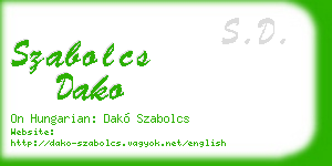 szabolcs dako business card